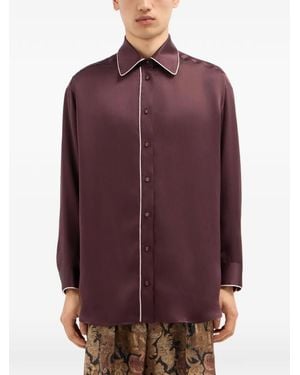 Pierre Louis Mascia Mutka Silk Shirt - Purple