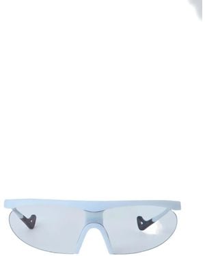 District Vision Junya Racer Wraparound Shield Sunglasses - White