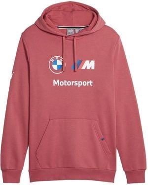 PUMA X Bmw Motorsport Logo-Print Hoodie - Pink