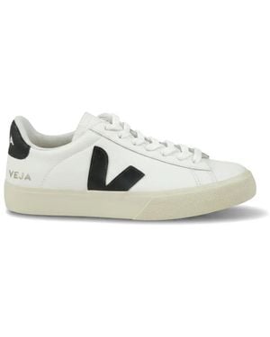 Veja Campo Leather Trainers - White