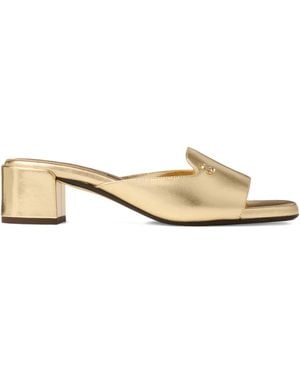 Jimmy Choo 45Mm Dina Mules - Natural