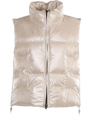 K-Way Thille Thermo Pearly Puffed Gilet - Natural
