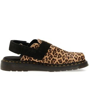 Dr. Martens Jorge Ii Leopard-Print Buckle Mule - Black