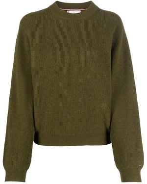 Tommy Hilfiger Maglione Con Placca Logo - Verde