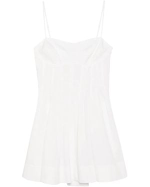 Jonathan Simkhai Kitt Geplooide Mini-Jurk - Wit