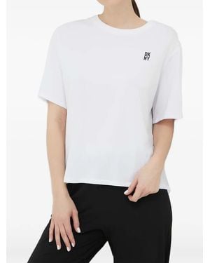 DKNY Camiseta De Pijama Con Logo Estampado - Blanco