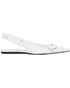 Courreges Racer フラットシューズ - ホワイト