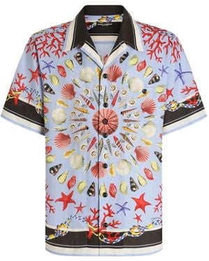 Dolce & Gabbana Hawaiihemd Mit Muschel-Print - Rot