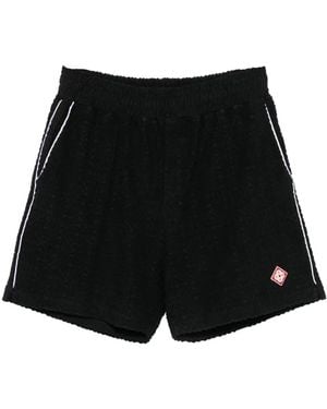 CASABLANCA Logo-Patch Shorts - Black