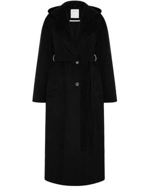 Sportmax Oversized-Mantel Mit Kapuze - Schwarz