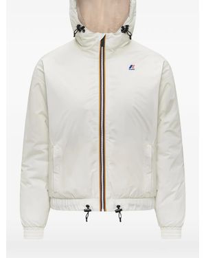 K-Way Hooded Zip-Up Jacket - White