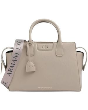 ARMANI EXCHANGE Logo-Detail Tote Bag - Metallic