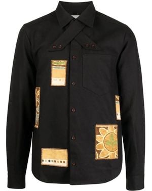BETHANY WILLIAMS Patchwork Paneled Shirt - Black