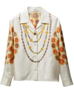 Versace Coin Print Shirt - White