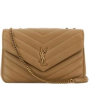 Saint Laurent ルル キルティング チェーン ショルダーバッグ - ブラウン