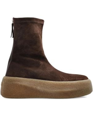 Vic Matié Zip-Detail Platform Boots - Brown