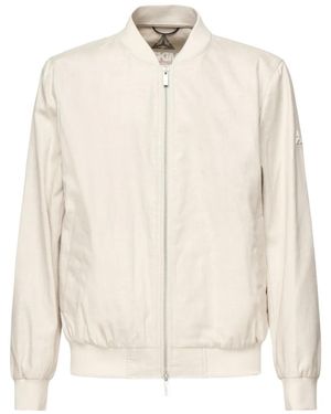 Heskimo Veste Bomber À Poignets En Maille - Blanc