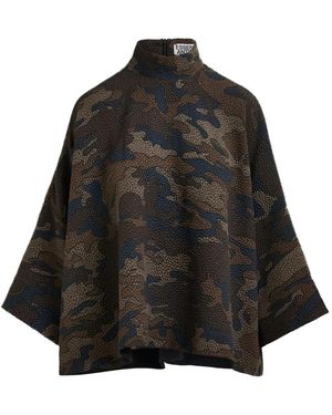 Essentiel Antwerp カモフラージュ ブラウス - ブラック