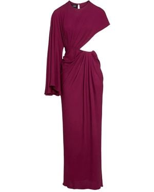 Giambattista Valli Draped Asymmetrical Midi Dress - Purple