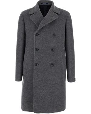 Tagliatore Double-Breasted Wool Coat - Grey