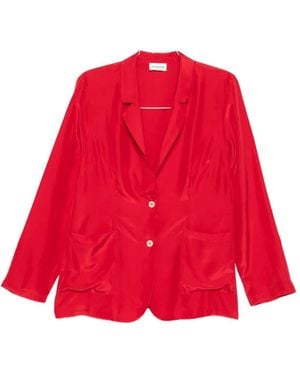 P.A.R.O.S.H. Saxon Button Patch-Pocket Blazer - Red