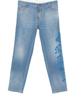 Ermanno Scervino フローラルエンブロイダリー ジーンズ - ブルー