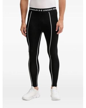 Under Armour Logo-Waistband Paneled Pants - Black
