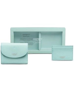 Osprey Tilly Pebbled-Leather Wallet Set - Green