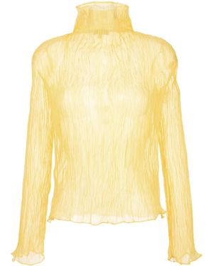 Ellery Blusa Con Diseño Fruncido - Amarillo