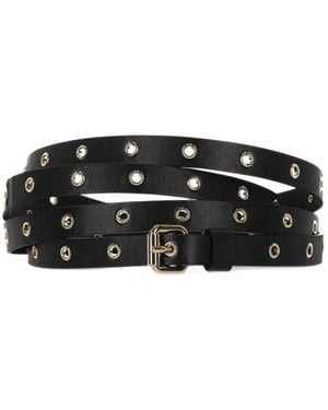 Orciani Ceinture En Cuir À Œillets - Black