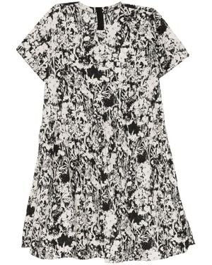 JNBY Floral-Print Round-Neck Dress - White