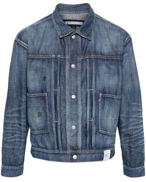 Neighborhood Giacca Denim Con Stampa - Blu
