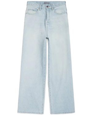 Balenciaga Casual Faded Wide-leg Trousers - Blue