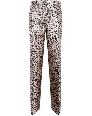 P.A.R.O.S.H. P. A.R. O. H. Jacquard Lurex Trousers - Grey