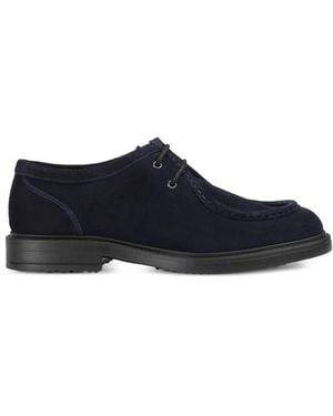 Doucal's Schnürschuhe Aus Wildleder - Blau
