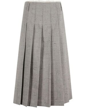 Tela Minijupe Frangée - Gris