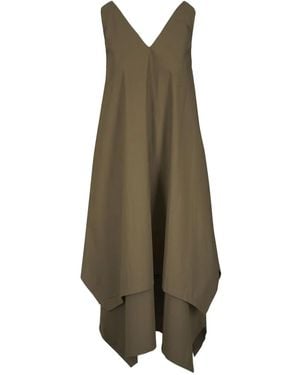 ODEEH Kleid Mit Asymmetrischem Saum - Grün