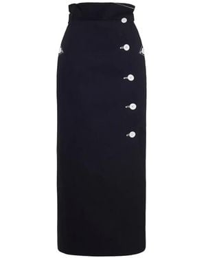 Adam Lippes Falda Finch Con Cierre De Botón - Azul