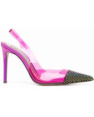 Alexandre Vauthier Contrast-Trim Slingback Court Shoes - Pink