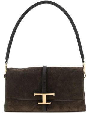 Tod's T Timeless Mini Flap Bag - Black