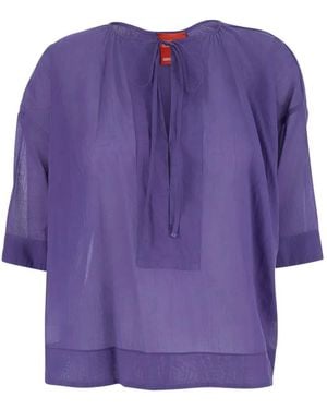 ..,merci Blusa Semi Trasparente - Viola