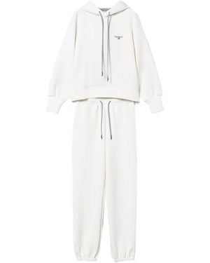 Twinset Logo-Embroidered Tracksuit Set - White