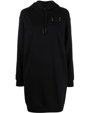 McQ Kapuzenkleid Mit Logo-Print - Schwarz