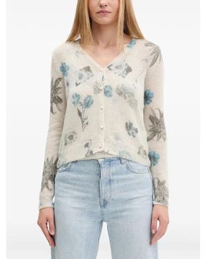 Desigual Vest Met Bloemenprint - Blauw