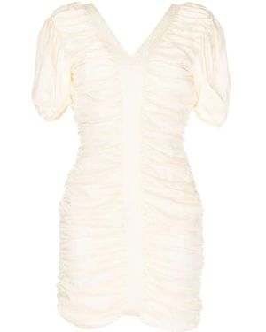 Pushbutton Vestido corto fruncido - Blanco