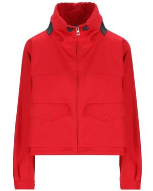 Loewe High-Neck Gabardine Jacket - Red