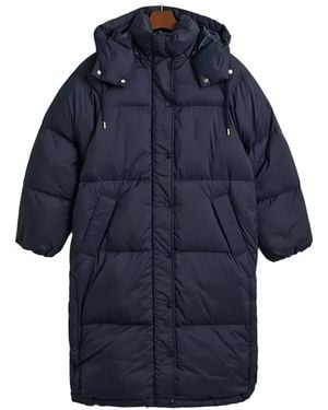 GANT Hooded Quilted Coat - Blue