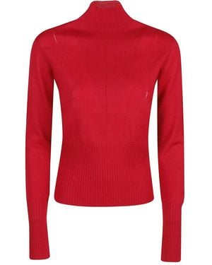 Patrizia Pepe Jersey con cuello alto - Rojo