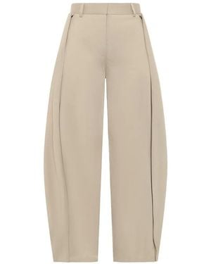 Loewe Pleated Straight-Leg Pants - White