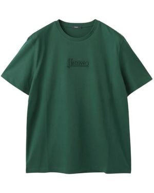 Herno Logo-Embroidered T-Shirt - Green